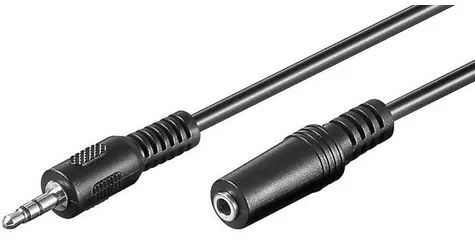 MicroConnect Verlängerungskabel 3-polig Klinke 3,5 mm (M) - Klinke 3,5 mm (F) 15 m schwarz