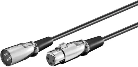 MicroConnect XLR-Kabel XLR (M) - XLR (F) 5m schwarz