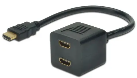 MicroConnect Y-Splitter HDMI (M) - 2x HDMI (F) schwarz