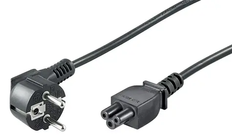 MicroConnect Netzkabel Schuko 90° Winkel - C5 10m schwarz