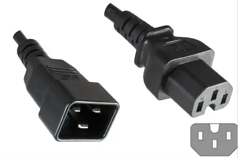 MicroConnect Verlängerungskabel C20 - C15 1,8m schwarz