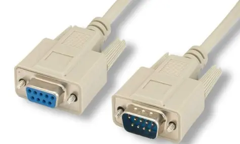 MicroConnect RS-232 serielles Kabel, D-SUB 9-polig (M) - D-SUB 9-polig (F) 30 m beige