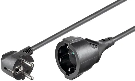 MicroConnect Schuko-Verlängerungskabel mit MF-Schutzkontaktstecker 10m schwarz