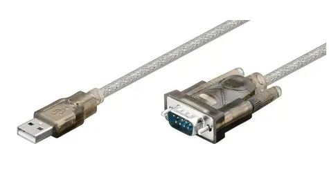 MicroConnect -Kabel USB2.0 A (M) - DB9 Serial (M) 1,5 m klar
