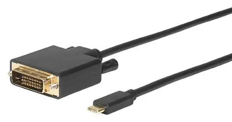 MicroConnect -Kabel USB-C (M) - DVI-D Dual-Link (M) 1,8 m schwarz 