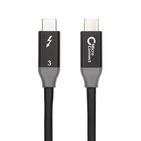 MicroConnect Kabel Thunderbolt 3 1m schwarz / 20Gbits/s
