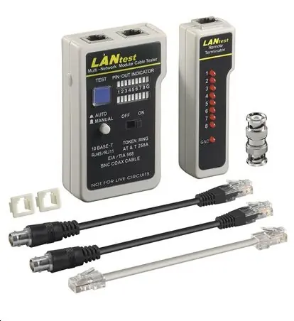 MicroConnect Kabeltester RJ-11/12/45 CAT5/6 grau