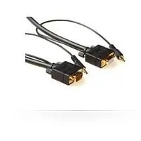 MicroConnect Kabel Full HD SVGA HD15 mit Klinkensteckern MF 5m schwarz / Full HD (1920x1080) @ 60Hz / 3,5mm Klinke