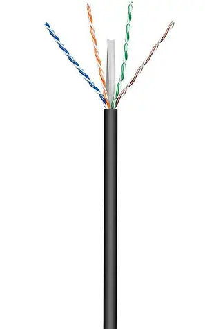 MicroConnect CAT6 U/UTP SOLID OUTDOOR 100m schwarz / PE