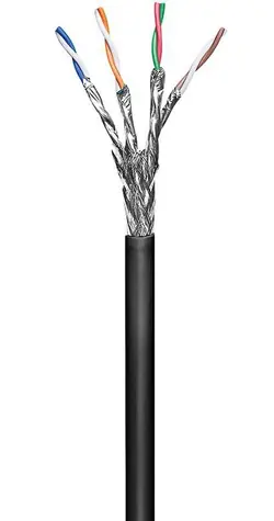 MicroConnect CAT6 S/FTP STRANDED OUTDOOR 100m schwarz / PE