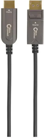 MicroConnect Premium Glasfaserkabel DisplayPort 1.4 (M) - HDMI 2.0 (M) 20m schwarz