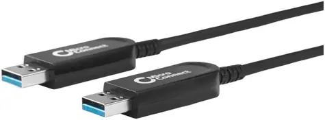 MicroConnect Premium Glasfaserkabel USB3.0 A (M) - USB3.0 A (M) 15m schwarz / 5000Mbit/s