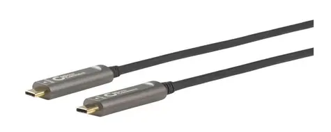 MicroConnect Premium Glasfaser-Videokabel USB C MM 10m schwarz 