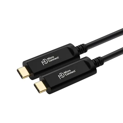 MicroConnect Premium Glasfaser-Videokabel USB C MM 20m schwarz 