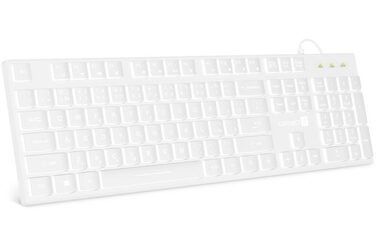 Connect IT Chocolate WhiteStar weiß / Office-Tastatur / Hintergrundbeleuchtung / CZ -Layout / USB / 1,5 m 