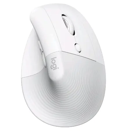 Logitech Lift für Mac weiß / Ergonomische Maus / kabellos 2,4 GHz / nur für Rechtshänder