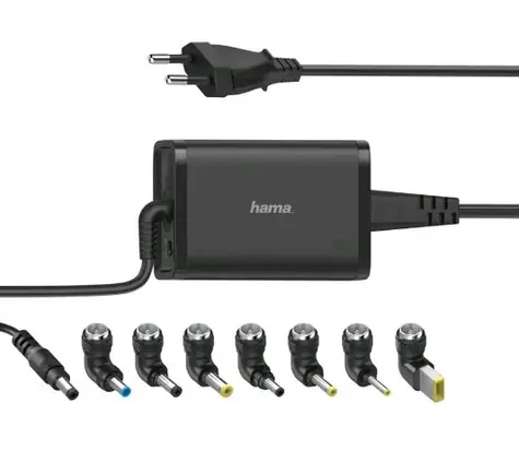 HAMA 200002 Universal-Netzteil für Notebook 15-19V 65W / 8 Anschlüsse 