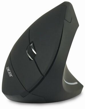 Acer Vertikale kabellose Maus schwarz / kabellose optische Maus / 1600 DPI / 2,4 GHz / 6 Tasten 