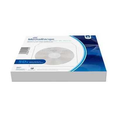 MediaRange BOX65 Hülle für CD/DVD weiß / 50 Stk 