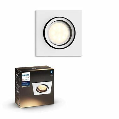 Philips Hue WA Milliskin LED-Einbauleuchte quadratisch GU10 1x5W / 350lm / 2200-6500K / IP20
