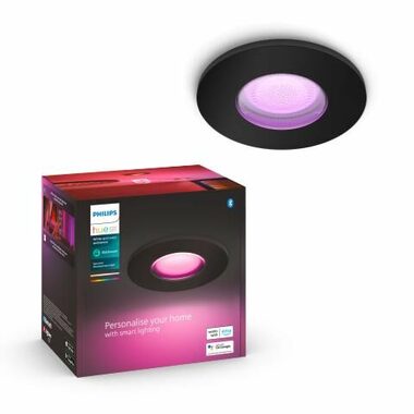 Philips Hue WACA Xamento Decken-LED-Leuchte 1x GU10 5,7W schwarz / 350lm / 2000-6500K / RGB / IP44