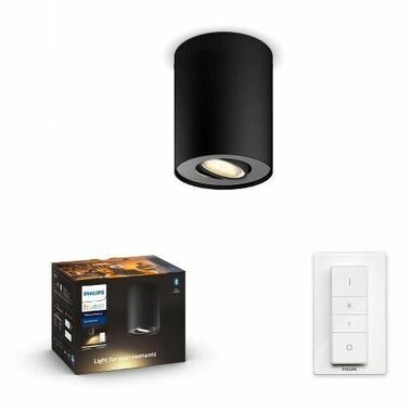 Philips Hue WA Pillar LED-Strahler GU10 5W Schwarz / 350lm / 2200-6500K / IP20 / Controller
