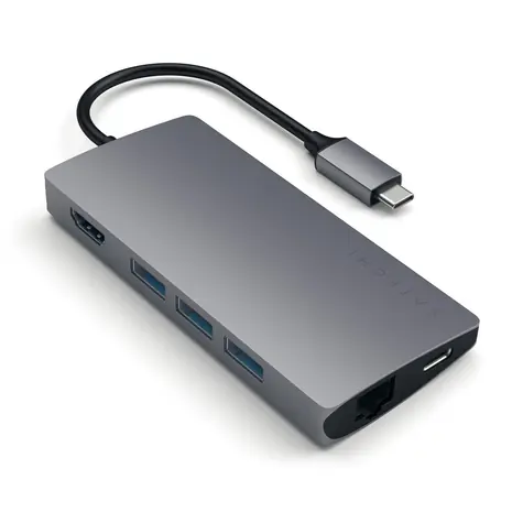 Satechi USB-C Multimedia-Adapter / HDMI / LAN / MicroSD / PD 60 W