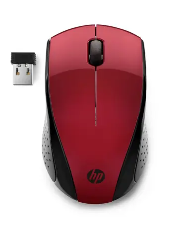 HP 220 rot / kabellose Maus / optisch / 1600 dpi / USB