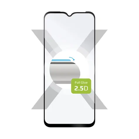 FIXED Full-Cover Schutzglas aus gehärtetem Glas für Samsung Galaxy A14 5G schwarz / Verklebung über das gesamte Display 