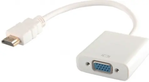 Savio CL-27B HDMI - VGA-Adapter MF weiß