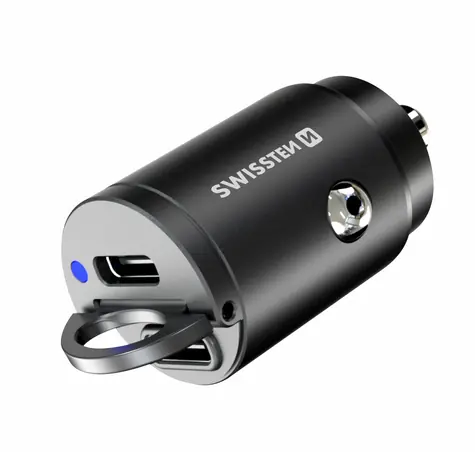 Swissten Autoadapter 2x USB-C schwarz / 45W / PD 