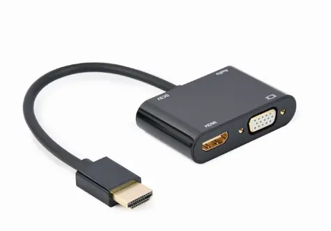 Gembird -Adapter HDMI (M) auf HDMI (F) + VGA (F) + 3,5 mm