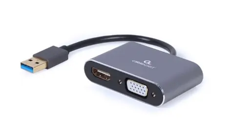 Gembird -Adapter USB-A (M) auf VGA + HDMI (F) 0,15 m