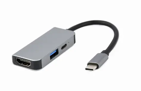 Gembird A-CM-COMBO3-02 / HUB 3V1 / HDMI / USB-A / USB-C