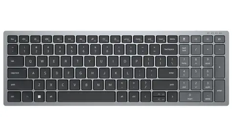 DELL KB-740 CZ grau / Kabellose Tastatur / CZ / QWERTZ / USB / Bluetooth