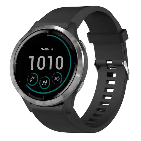 FIXED Silikonarmband Silikonarmband für Garmin QuickFit 20 mm schwarz