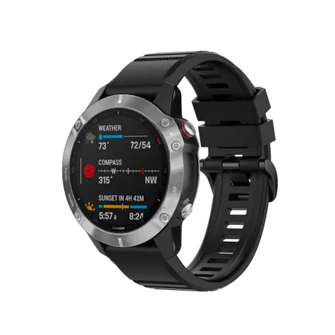 FIXED Silikonarmband Silikonarmband für Garmin QuickFit 26 mm schwarz