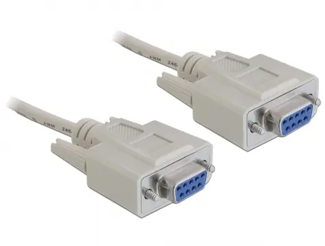 DeLock Serielles Schnittstellenkabel D-Sub9 (F) - D-Sub9 (F) 3M grau