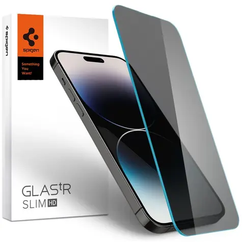 Spigen Glass tR Slim HD Anti-Glare Privacy Schutzglas für Apple iPhone 14 Pro Max 