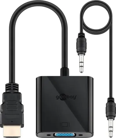 Goobay 68793 HDMI-auf-VGA-Adapter schwarz