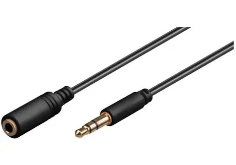 Goobay 97122 Verlängerung Slim Audiokabel 3-polig 3,5 mm Klinke 5 m