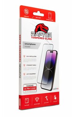 Swissten RAPTOR DIAMOND ULTRA CLEAR 3D gehärtetes Glas für Motorola E40 schwarz
