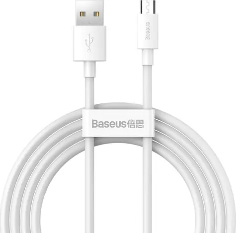 Baseus TZCAMZJ-02 Kabelset USB-A (M) - Micro-USB (M) 1,5 m weiß / 2 Stk