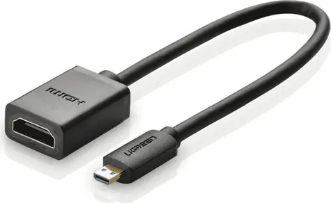 Ugreen 20134 Adapter Micro HDMI(M) - HDMI(F) 20cm schwarz