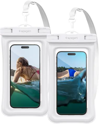 Spigen Aqua Shield Floating Case A610 Wasserdichtes Gehäuse weiß 2 Stk