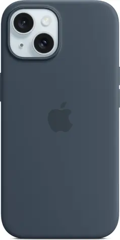 Apple Silikonhülle mit MagSafe für iPhone 15 Sturmblau