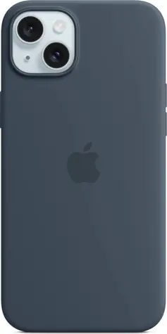 Apple Silikonhülle mit MagSafe für iPhone 15 PLUS Sturmblau / Endverkauf
