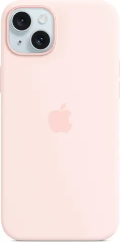 Apple Silikonhülle mit MagSafe für iPhone 15 PLUS Hellrosa / im Angebot