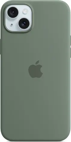 Apple Silikonhülle mit MagSafe für iPhone 15 PLUS Zypressengrün