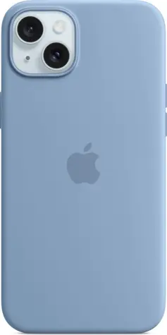 Apple Silikonhülle mit MagSafe für iPhone 15 PLUS Eisblau